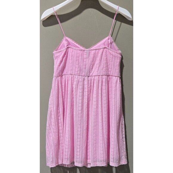 Wild Fable Women's Medium Light Pink Sheer Lace & Lined Sweetheart Mini Dress - Picture 4 of 8